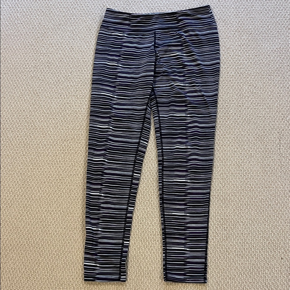 Soybu Striped Leggings Women’s S Purple Black White Active Yoga Wear